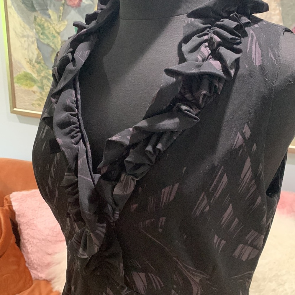 Just Taylor Ruffle Neckline Sleeveless Dress